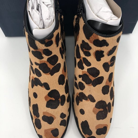 Cole Haan Brown & Tan Animal Print Heeled Boots | Excellent Condition - Picture 6 of 6